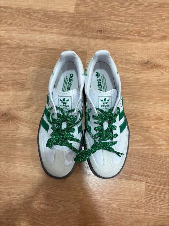 adidas Sambae Women's Shoes Cloud White Green IE9105 - Picture 5 of 6